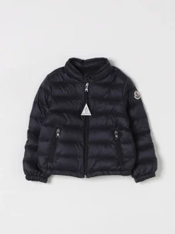 Piumino con logo Moncler in nylon imbottito