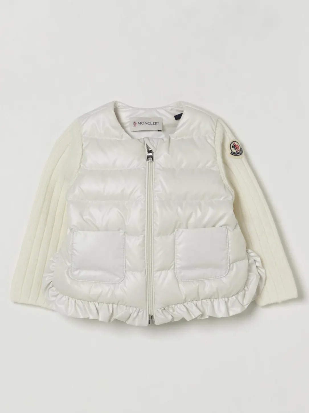 Piumino imbottito in nylon e lana vergine Moncler