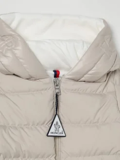 Piumino in nylon imbottito con logo Moncler