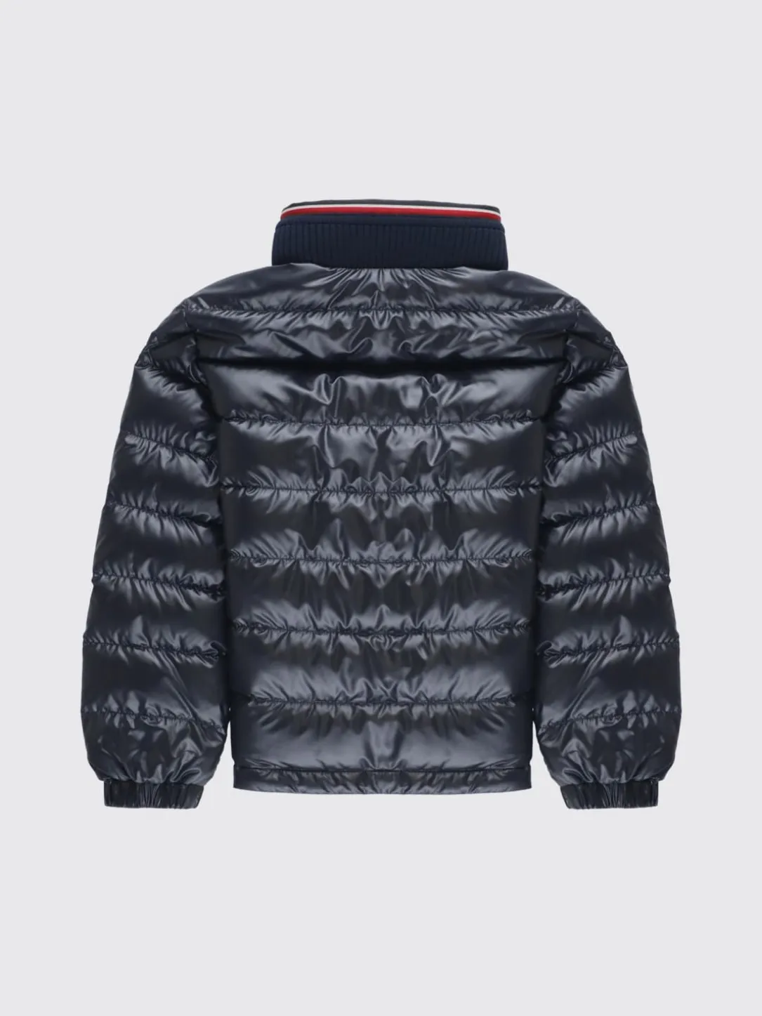 Piumino in nylon lucido con logo Moncler
