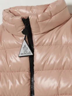 Piumino in nylon lucido con logo Moncler