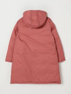 Piumino lungo con cappuccio e logo Marni