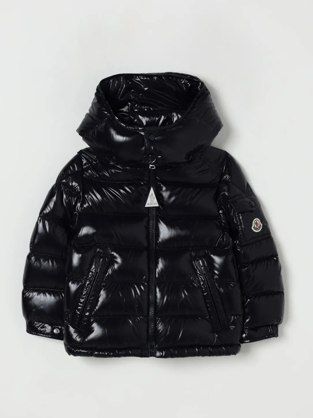 Piumino Maya lucido con cappuccio Moncler