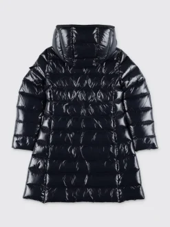 Piumino Moka lungo con cappuccio Moncler