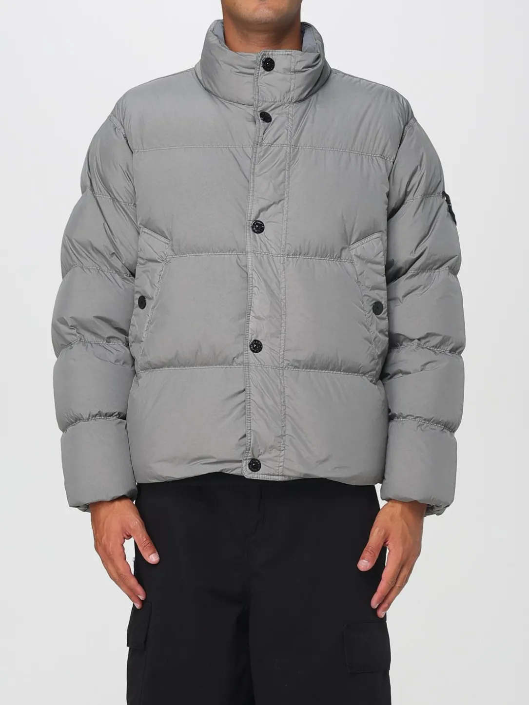 Piumino Stone Island in nylon trapuntato