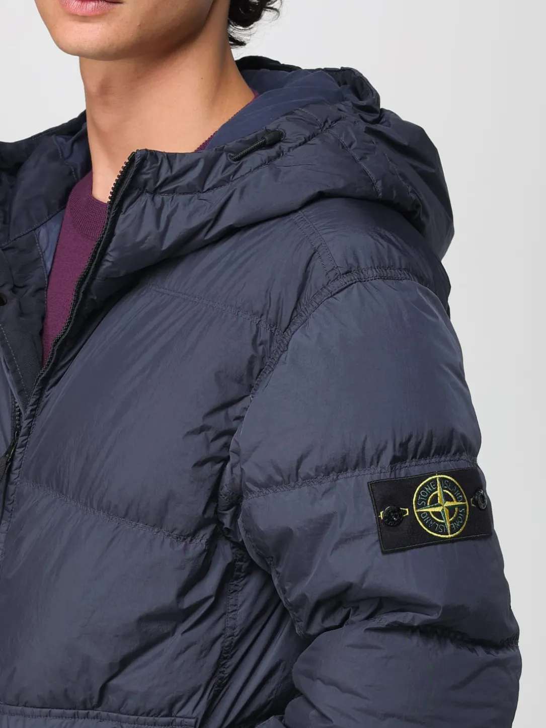Piumino Stone Island in nylon trapuntato