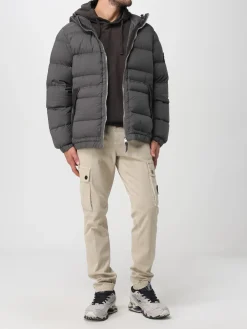 Piumino trapuntato Stone Island in nylon con cappuccio