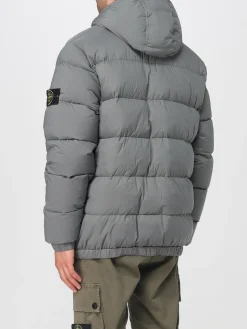 Piumino trapuntato Stone Island in nylon con cappuccio