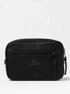Pochette Armani Exchange in pelle sintetica a grana