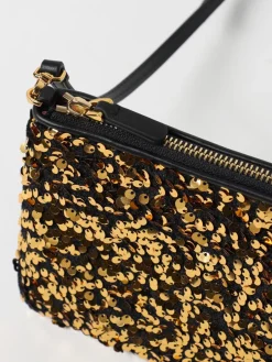 Pochette Coccinelle in pelle e paillettes