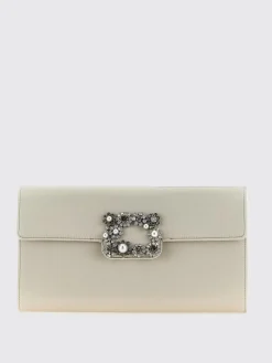 Pochette Efflorescence in raso Roger Vivier