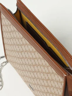 Pochette in tela di cotone e pelle Max Mara