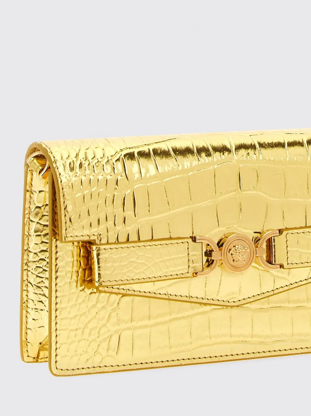 Pochette Medusa 95 Wallet On Chain In Gold Versace