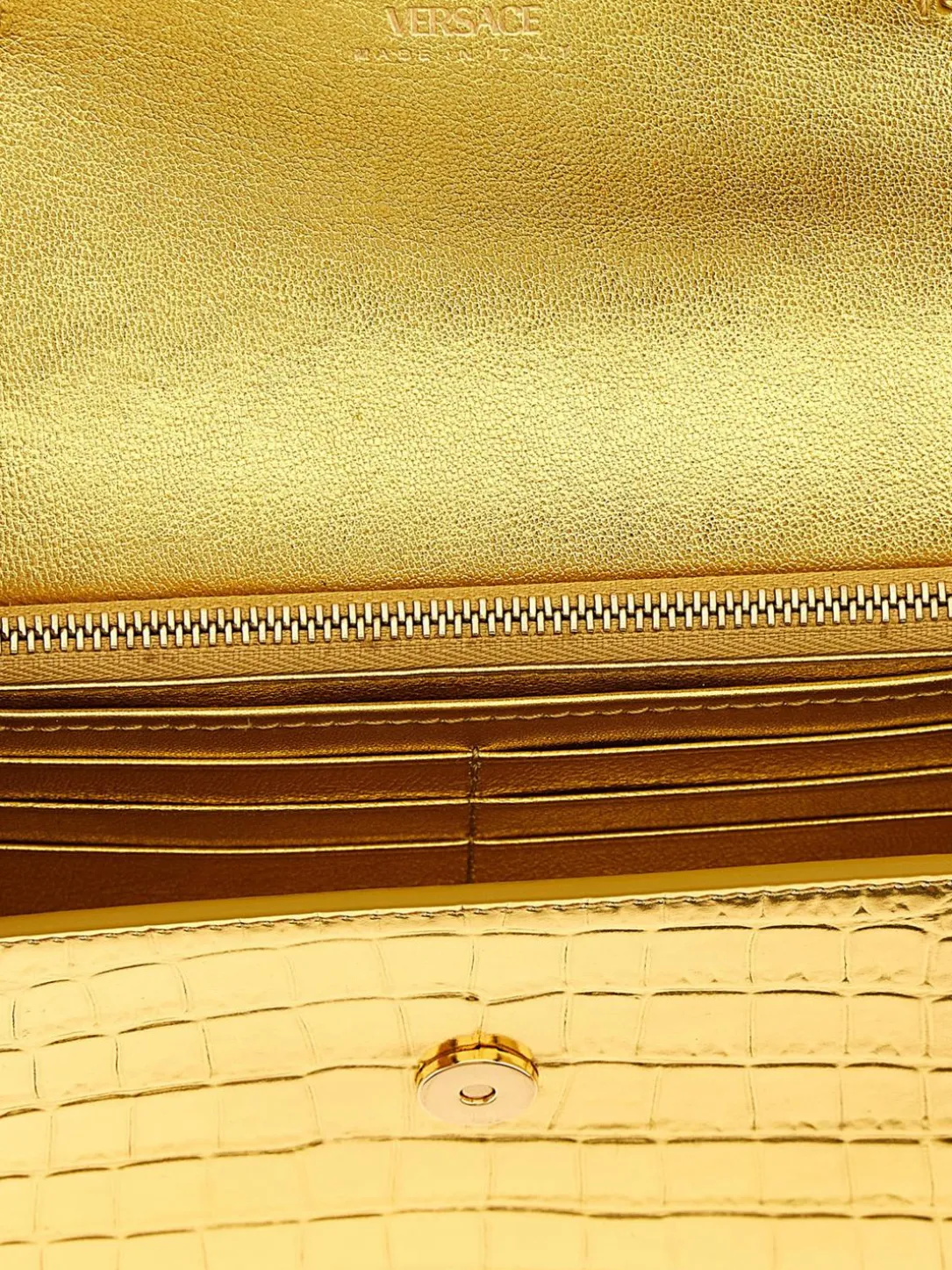 Pochette Medusa 95 Wallet On Chain In Gold Versace