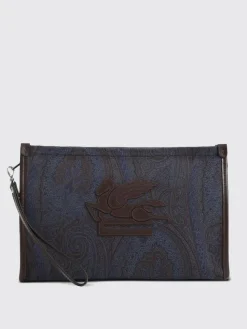 Pochette paisley con logo Pegaso Etro