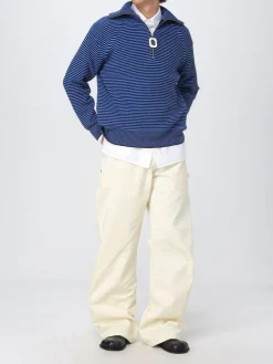 Polo a righe in cotone e lana Jw Anderson