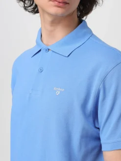 Polo Barbour in piquet con logo ricamato