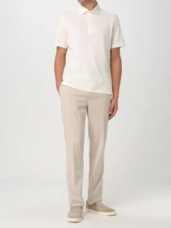 Polo basic Brunello Cucinelli in cotone e lino