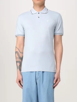 Polo basic in cotone con mini logo Emporio Armani