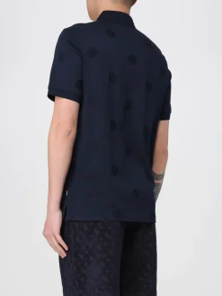 Polo Boss in cotone con logo all-over