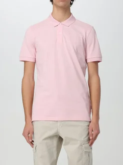 Polo Boss in piquet di cotone con logo ricamato