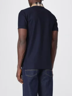 Polo Burberry in cotone con dettaglio Vintage Check