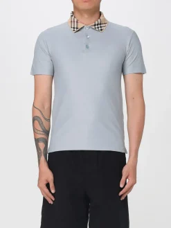 Polo classica Burberry in cotone con dettaglio Vintage Check