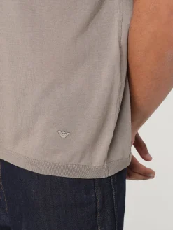 Polo Emporio Armani in misto cotone e seta