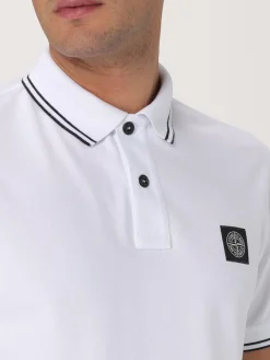 Polo in cotone biologico piquet Stone Island