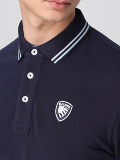 Polo in cotone Blauer con logo