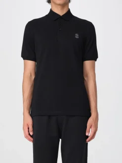 Polo in cotone con logo Brunello Cucinelli