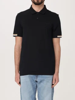 Polo in cotone con logo Boss