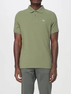 Polo in cotone con logo Barbour