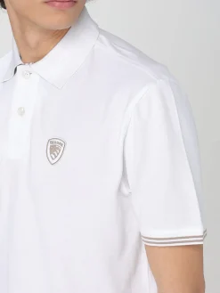 Polo in cotone con logo Blauer