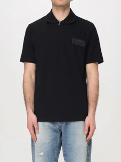 Polo in cotone con logo Balmain