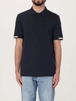Polo in cotone con logo Boss