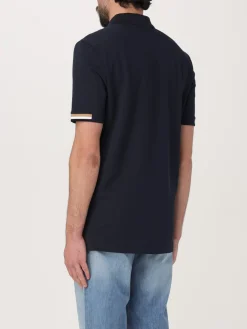 Polo in cotone con logo Boss