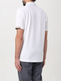 Polo in cotone con logo Boss
