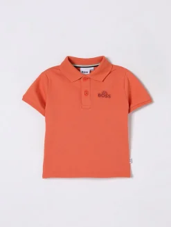 Polo in cotone con logo Boss