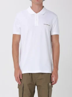 Polo in cotone con logo Calvin Klein Jeans