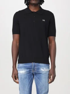 Polo in cotone con logo Dsquared2