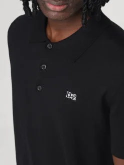 Polo in cotone con logo Dsquared2