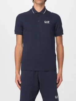 Polo in cotone con logo Ea7