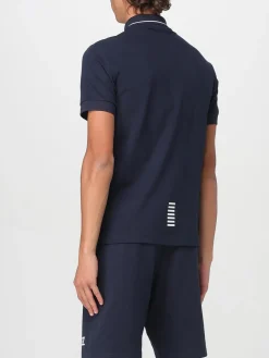 Polo in cotone con logo Ea7