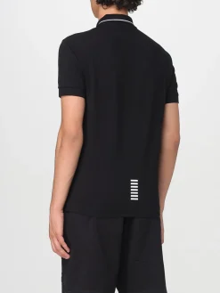 Polo in cotone con logo Ea7