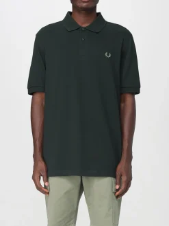 Polo in cotone con logo Fred Perry