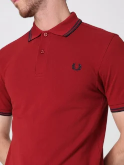 Polo in cotone con logo ricamato Fred Perry