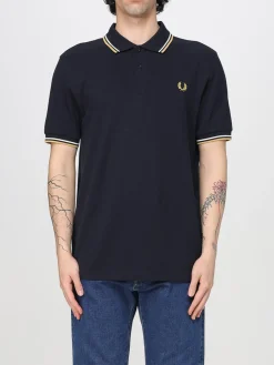 Polo in cotone con logo ricamato Fred Perry