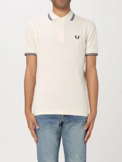 Polo in cotone con logo ricamato Fred Perry