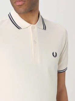 Polo in cotone con logo ricamato Fred Perry